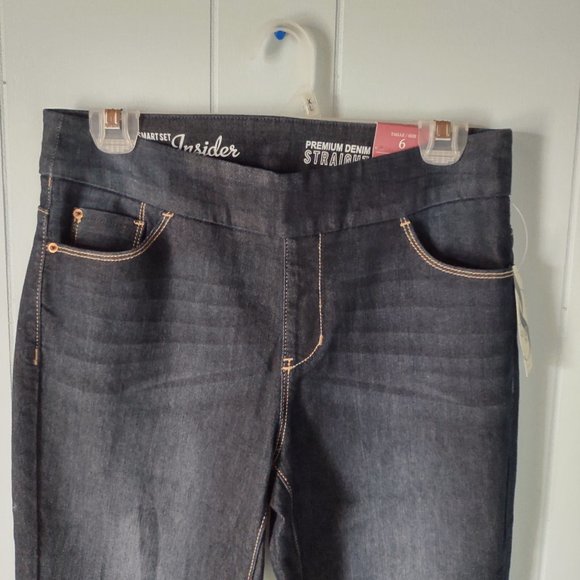 NWT Insider Premium Denim Smart Set Dark Wash Jeans - Picture 4 of 7